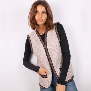 Mais x frida wool vest - brown